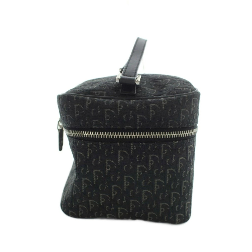 Christian Dior Pouch Clutch Vanity Case Accessory Canvas Trotter Black - Picture 2 of 7